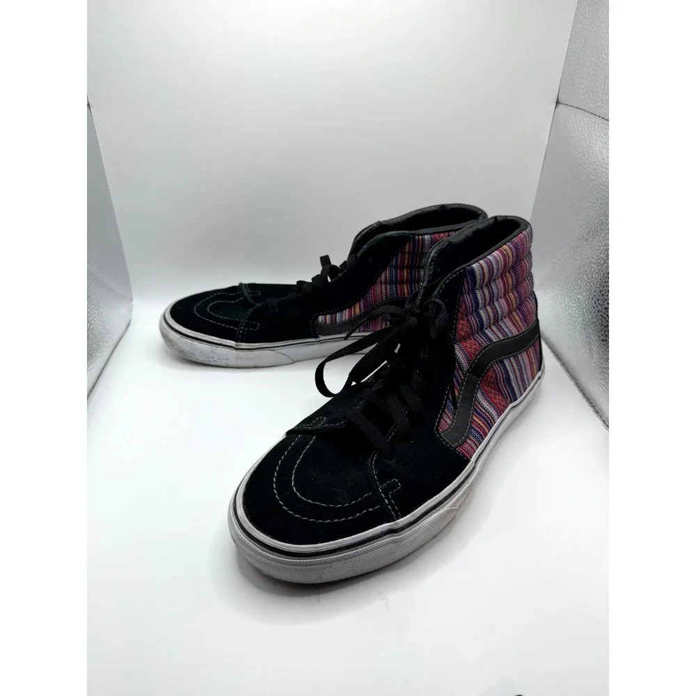 Vans Sk8-Hi Guate‎ Weave VN0TS9GZ5 Mens 9.5 Sneaker Black Multi Skateboard Shoes